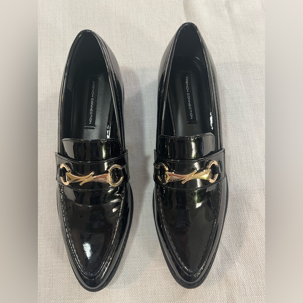 French Connection Taylor  VeganLeather Pointed Toe Loafers Shoes Preppy 6.5
